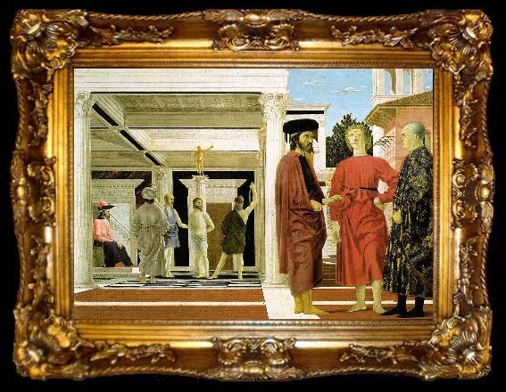 framed  Piero della Francesca Flagellation of Christ, ta009-2